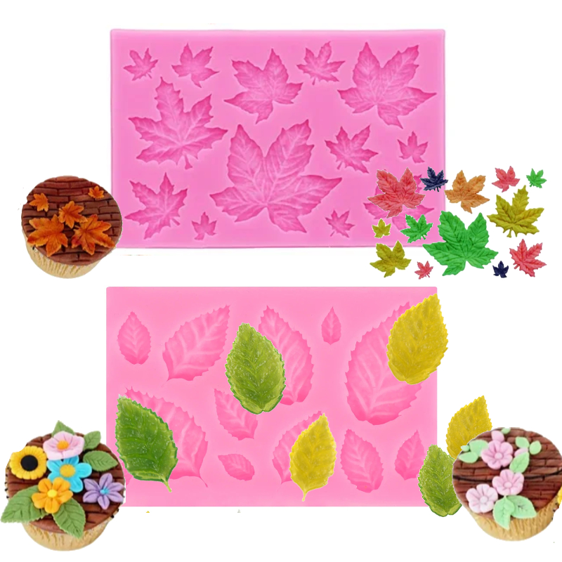 Soap Making Ins - Maple Leaf ชุดแม่พิมพ์ซิลิโคนสําหรับ DIY เค้กตกแต่ง Leaf