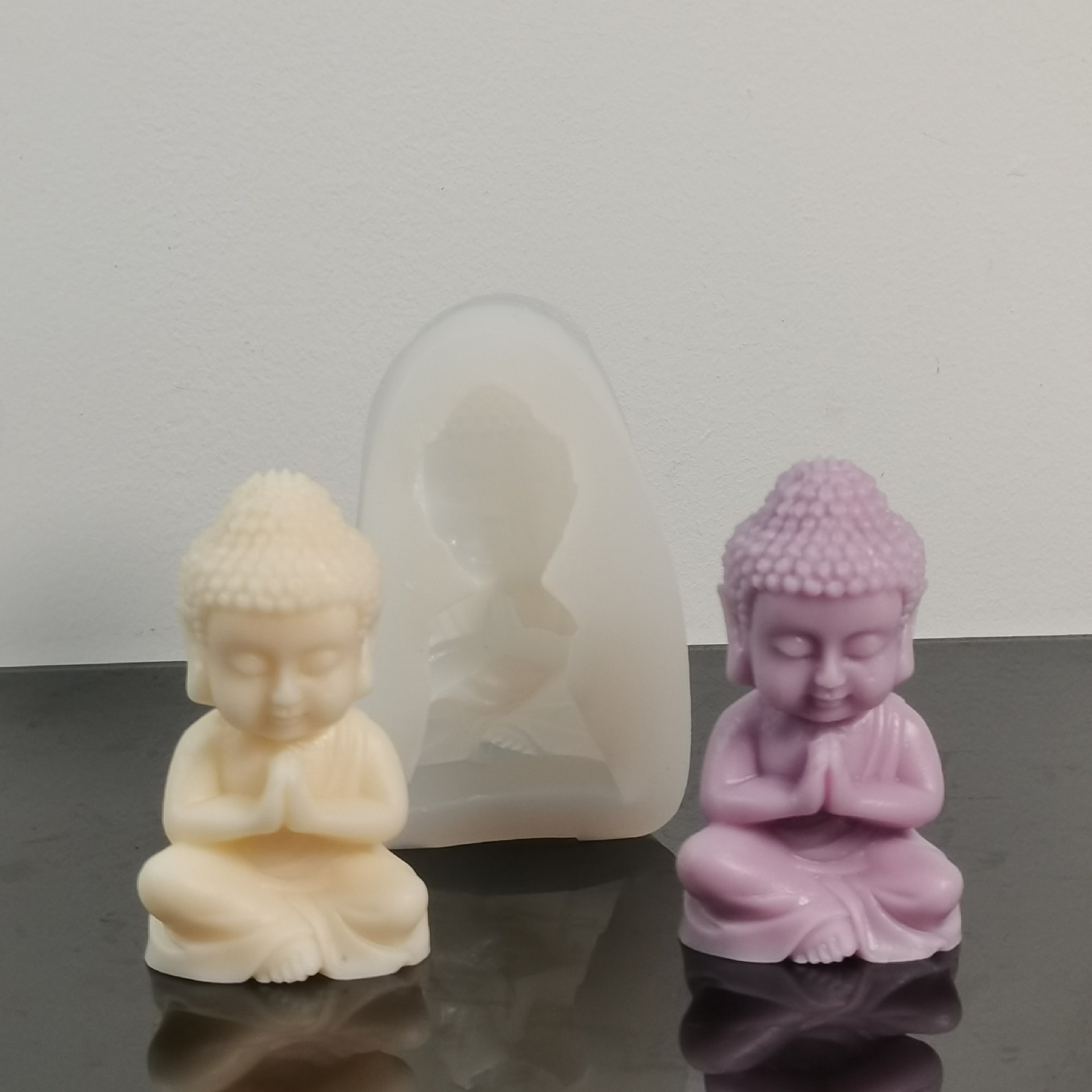 Soap Making Scents - แม่พิมพ์ซิลิโคนรูปเทียนสำหรับ3D ทำด้วยตนเองรูปพระพุทธเจ้าสำหรับทำโบสถ์หรือทำด้วยอิพ็อกซี่เรซิ่นกลิ่นหอมสบู่ช็อคโกแลตแม่พิมพ์อบขนมตกแต่งบ้าน