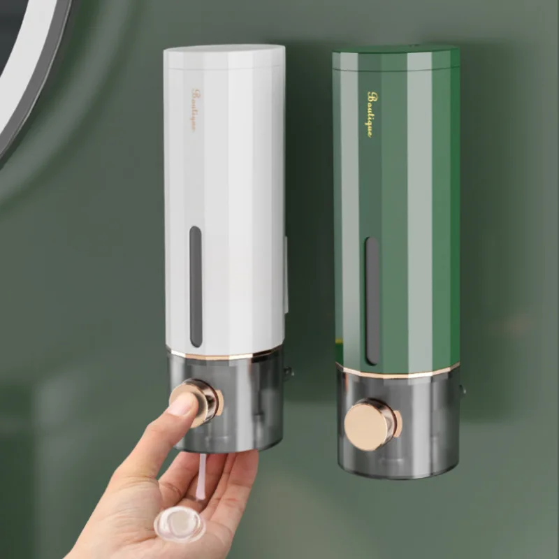 Soap Making Utensils - เครื่องจ่ายสบู่เหลวแบบแมนนวลติดผนังห้องน้ําเครื่องจ่ายสบู่ซักผ้าเจลทําความสะอาดมือโรงแรมสําหรับครอบครัวเจลอาบน้ําเครื่องมือห้องน้ํา