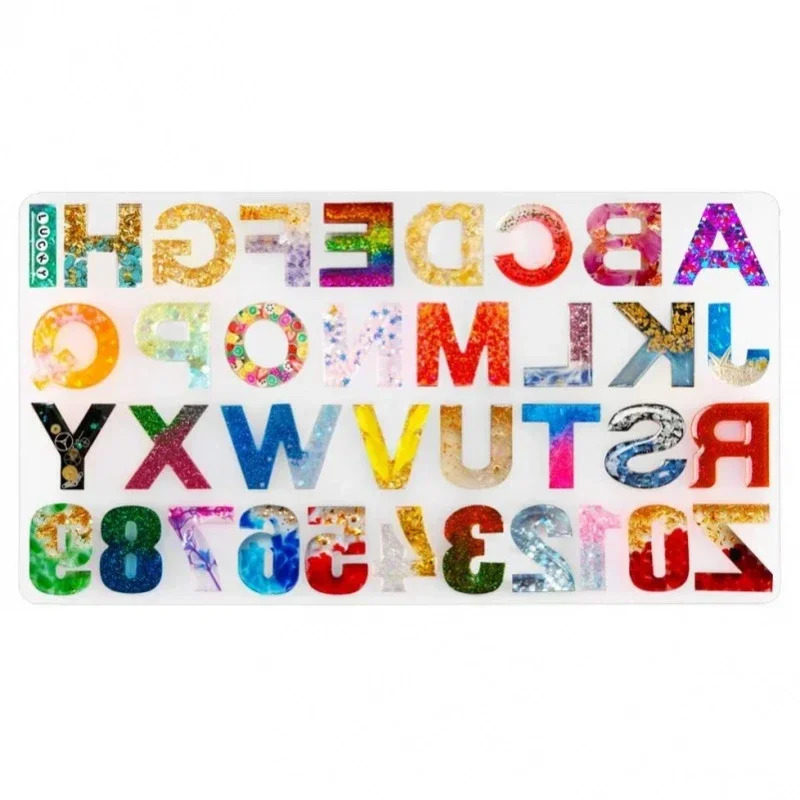 Soap Making Organic - 1 pc/2 pcs/3 pcs LettersAtoZ,Number0to9Silicone Mould,forDIYCrafts,ทําสบู่,เทียน,-ทนทาน,ใช้งานง่าย