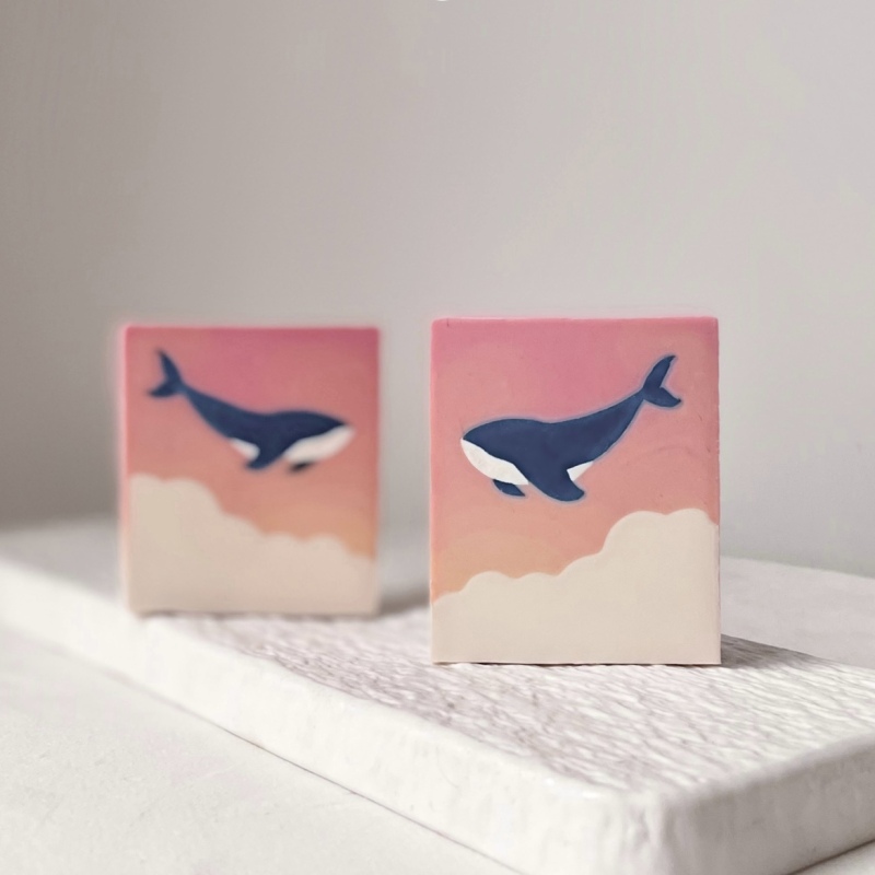 Soap Making Hobby - แผ่นอัดรีดดินเหนียวลายปลาวาฬสำหรับชุดทำสบู่ชุดทำมือเครื่องปั้นดินเผารูปปั้นดินปั้นเครื่องมืองานอดิเรกอุปกรณ์ศิลปะ