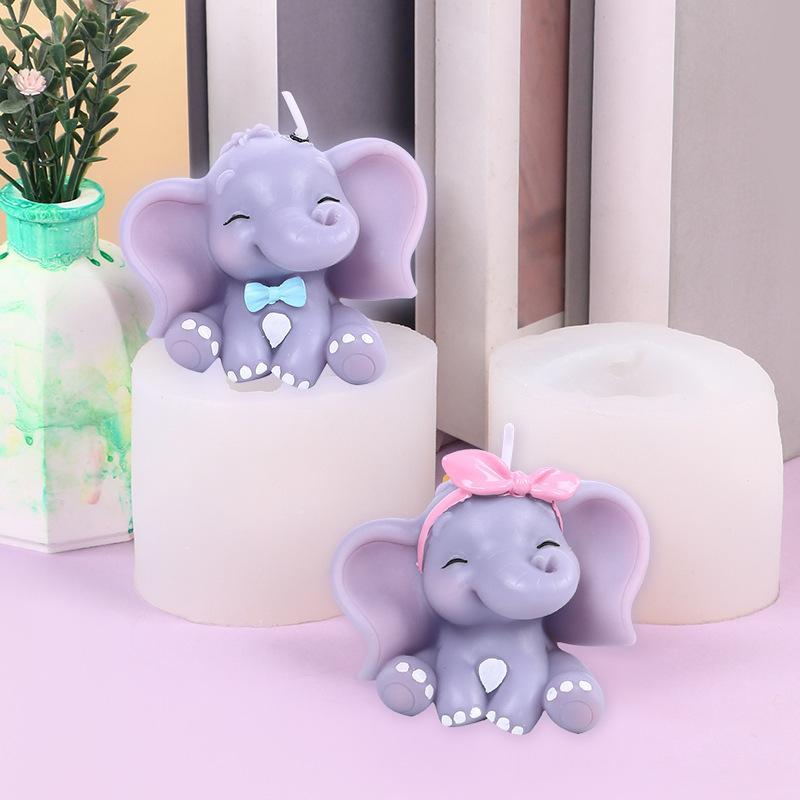 แม่พิมพ์เทียนซิลิโคนรูปช้าง 3  - Soap Making Organic บทวิจารณ์และราคา